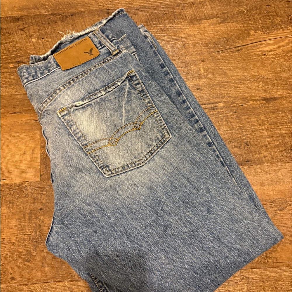 Men's Blue Jeans - American Eagle 33 x 32 Bootcut